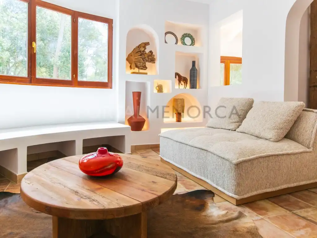 Sala de estar de Finca rústica en venta en Ferreries con Piscina