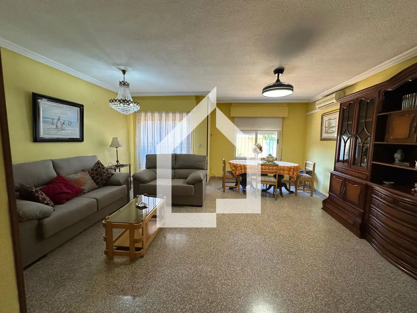 Wohnzimmer von Einfamilien-Reihenhaus zur Miete in San Vicente del Raspeig / Sant Vicent del Raspeig mit Klimaanlage, Terrasse und Möbliert