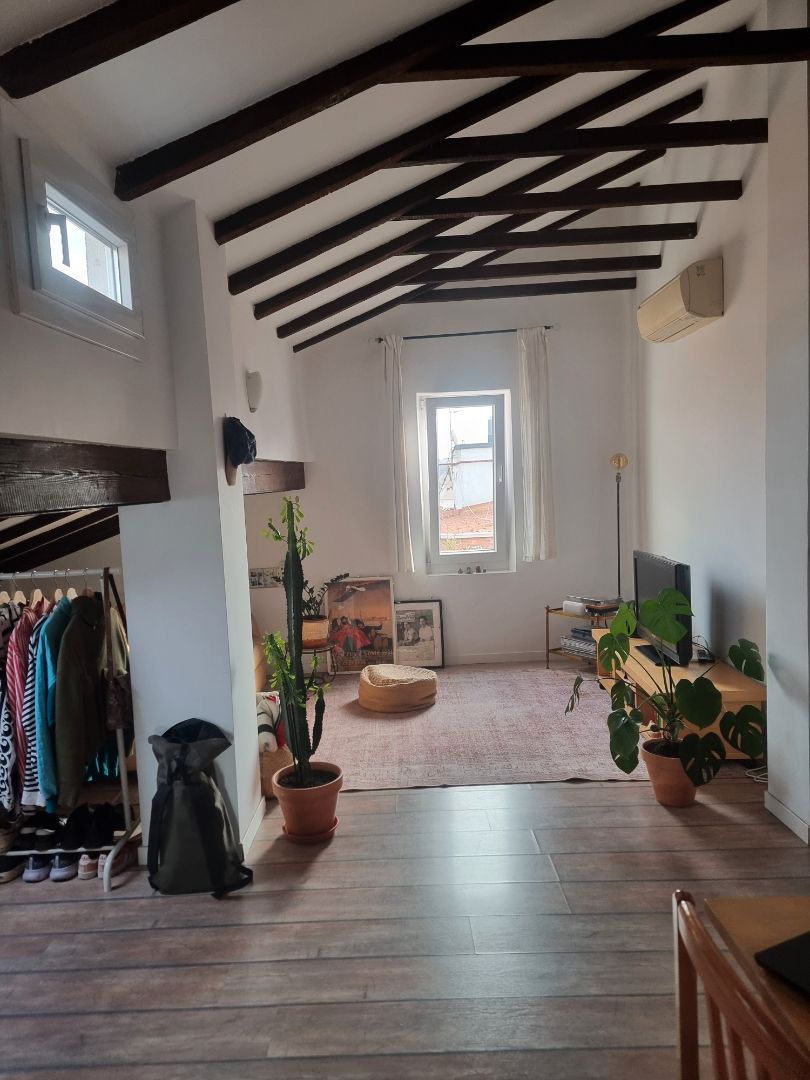 Sala d'estar de Apartament en venda en  Madrid Capital amb Aire condicionat, Calefacció i Rentadora