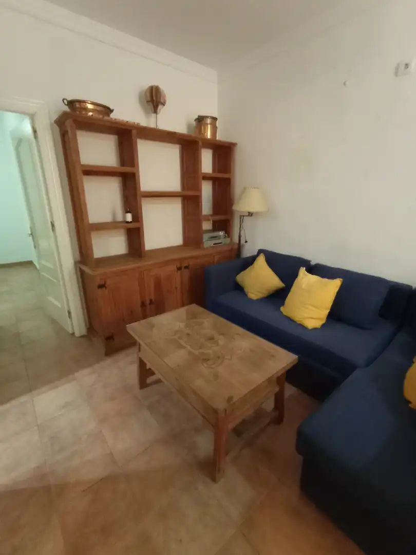 Sala d'estar de Apartament de lloguer en Málaga amb Aire condicionat, Terrassa i Moblat