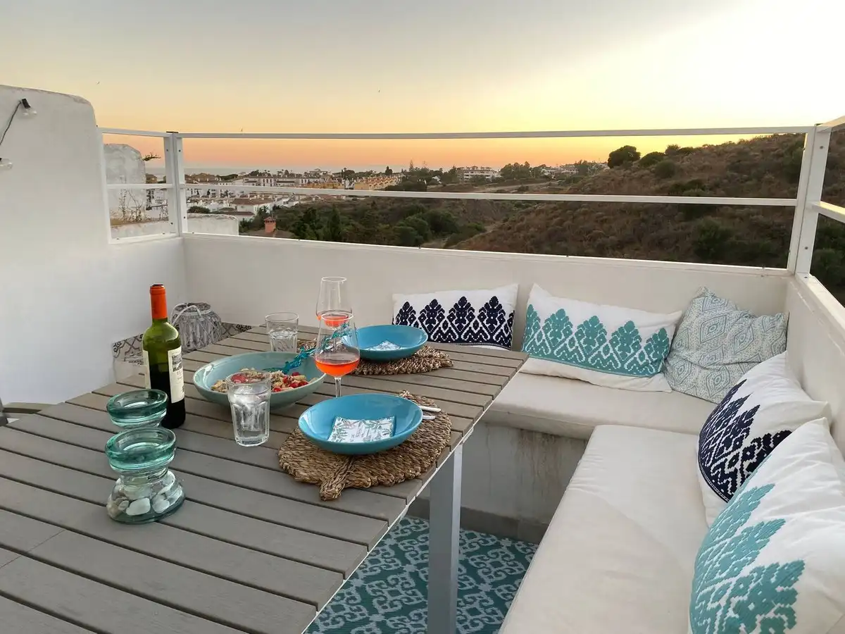 Terraza de Apartamento en venta en Marbella con Aire acondicionado y Piscina comunitaria