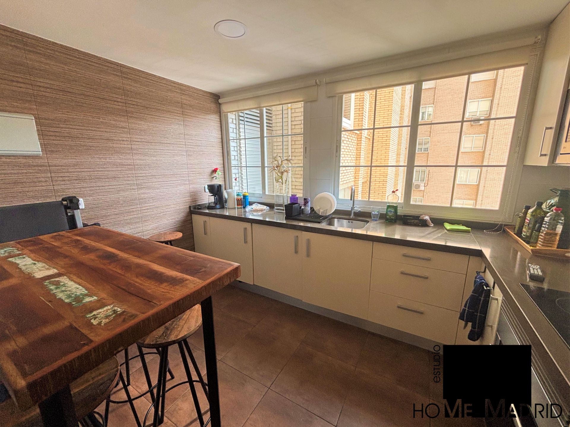 Kitchen of Flat for sale in  Madrid Capital  with Heating, Parquet flooring and Terrace
