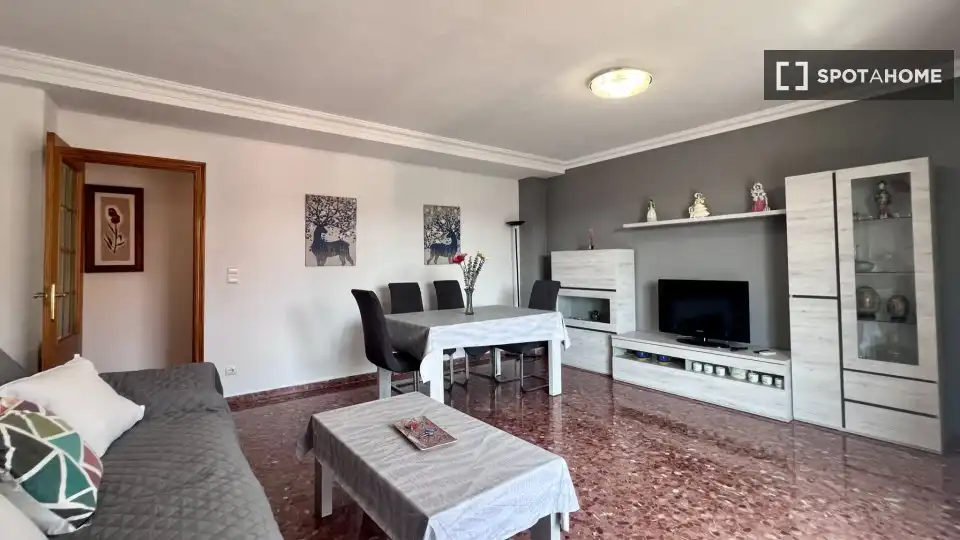 Living room of Flat for rent in Albal  with Air Conditioner, Heating and Furnished