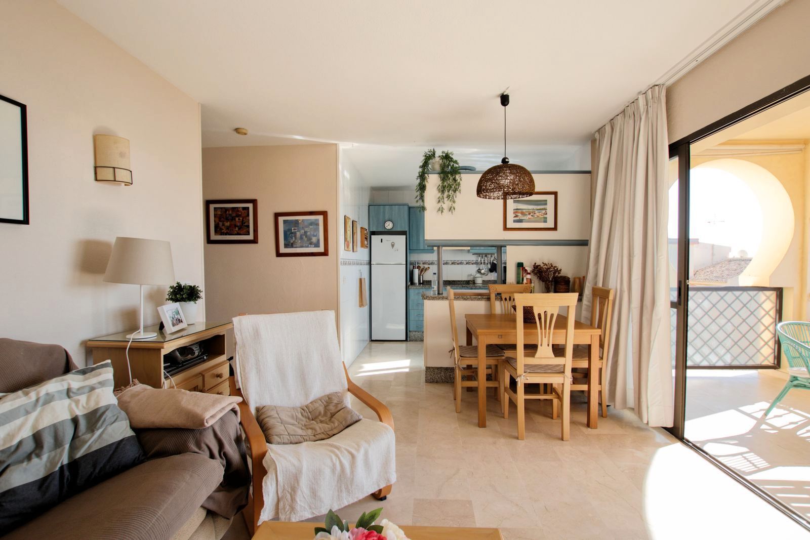 Living room of Apartment for sale in Mijas  with Air Conditioner, Terrace and Furnished