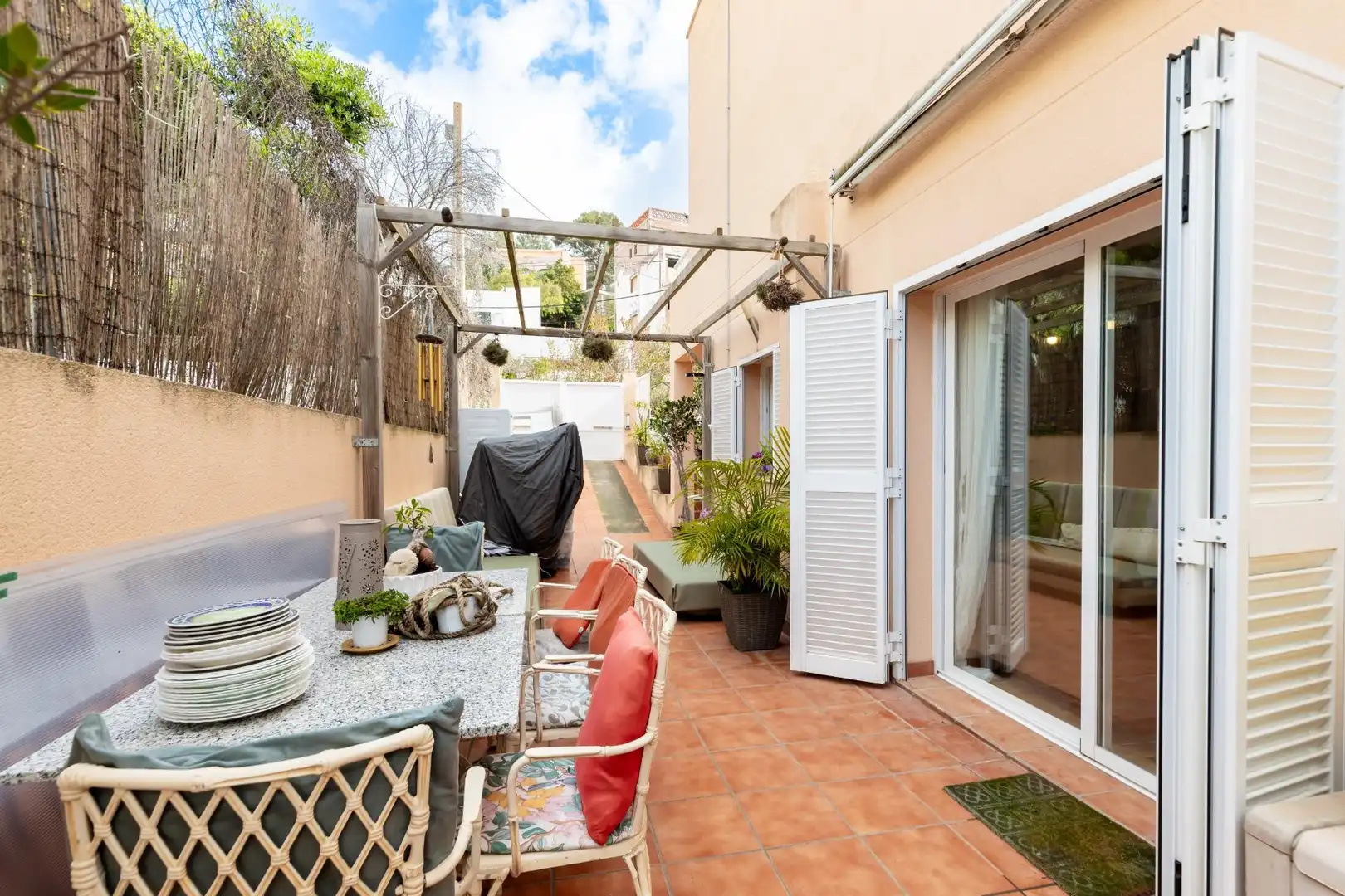 Terraza de Casa adosada en venta en  Palma de Mallorca con Aire acondicionado, Calefacción y Jardín privado