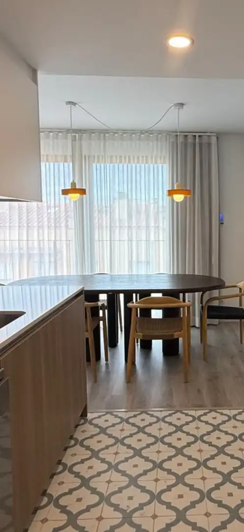 Dining room of Flat for sale in Girona Capital  with Air Conditioner, Terrace and Balcony