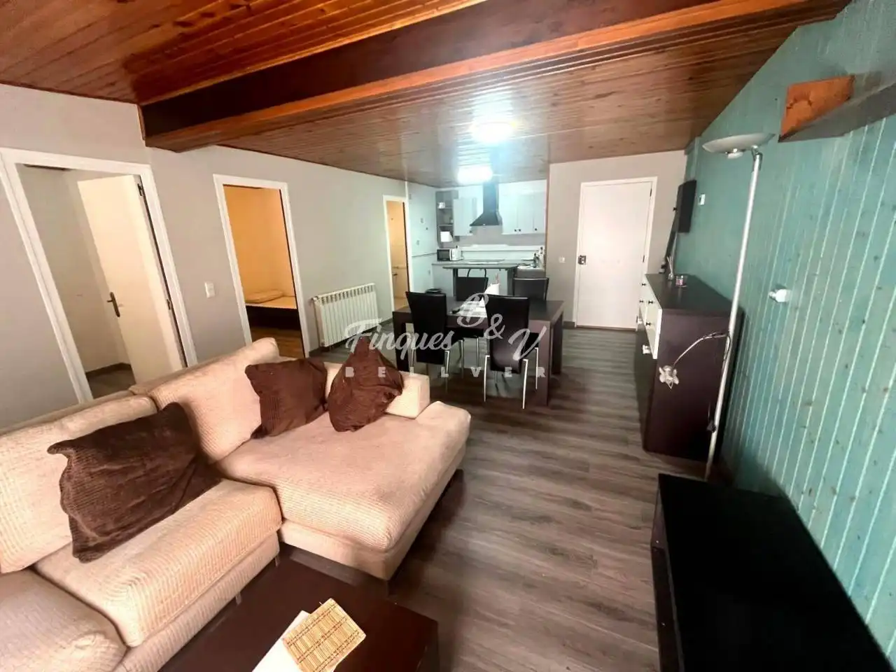 Wohnzimmer von Wohnungen zur Miete in Bellver de Cerdanya mit Heizung, Parkett und Terrasse