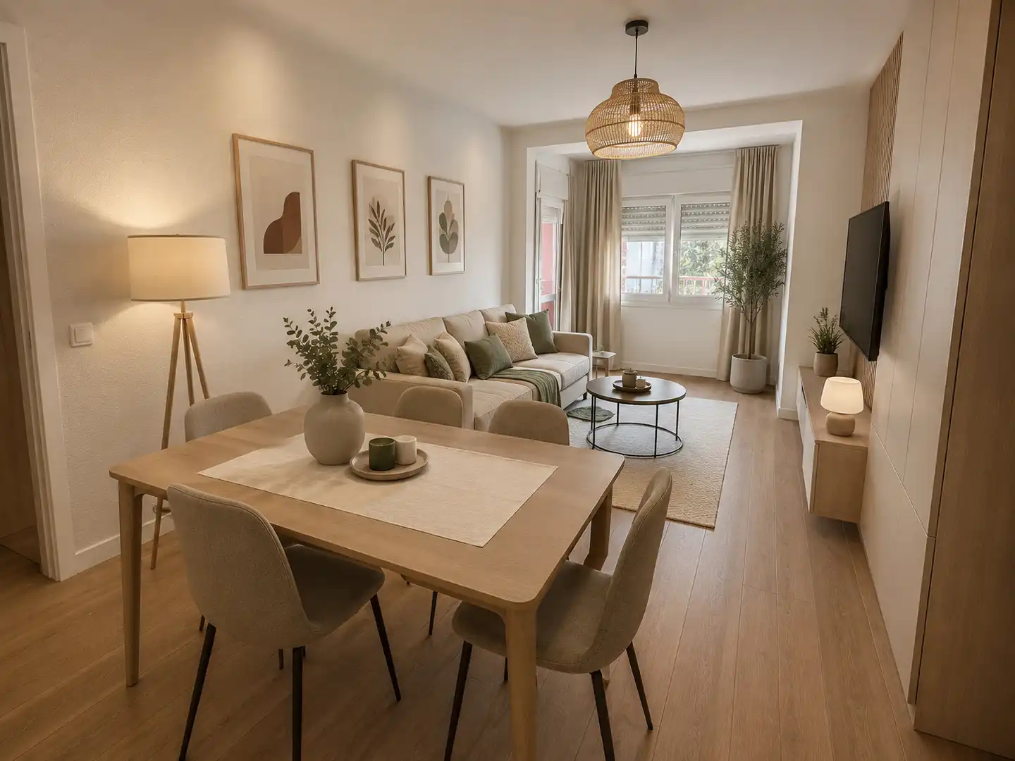 Sala d'estar de Pis en venda en Santa Coloma de Gramenet amb Calefacció, Moblat i Forn