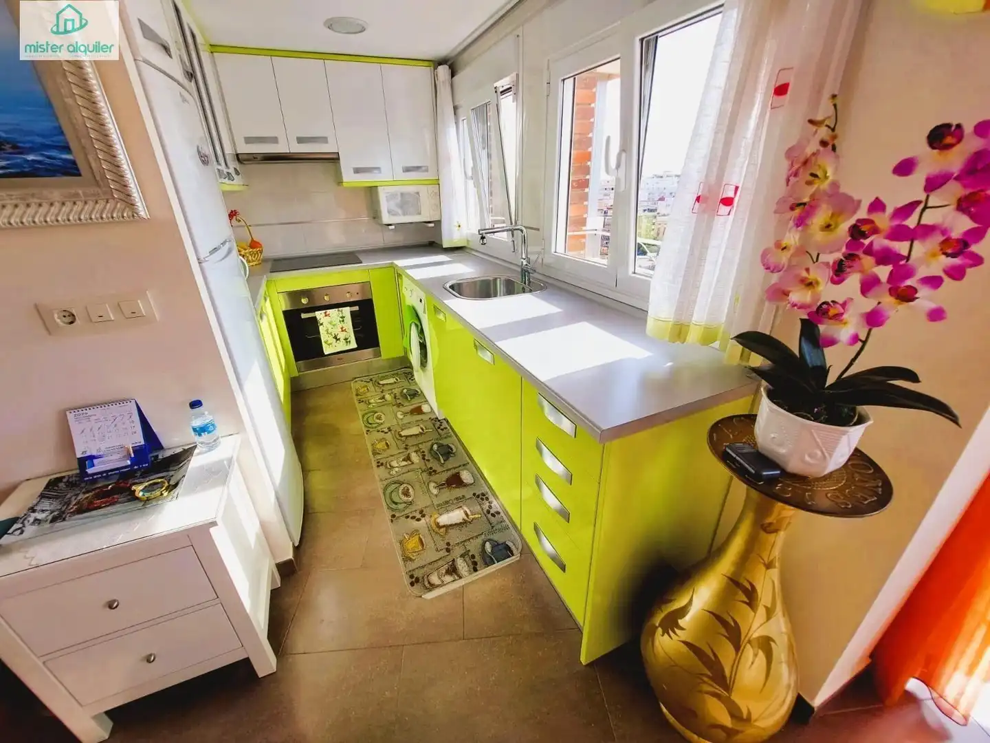Kitchen of Apartments for rent in Benidorm  with Air Conditioner, Heating and Private garden