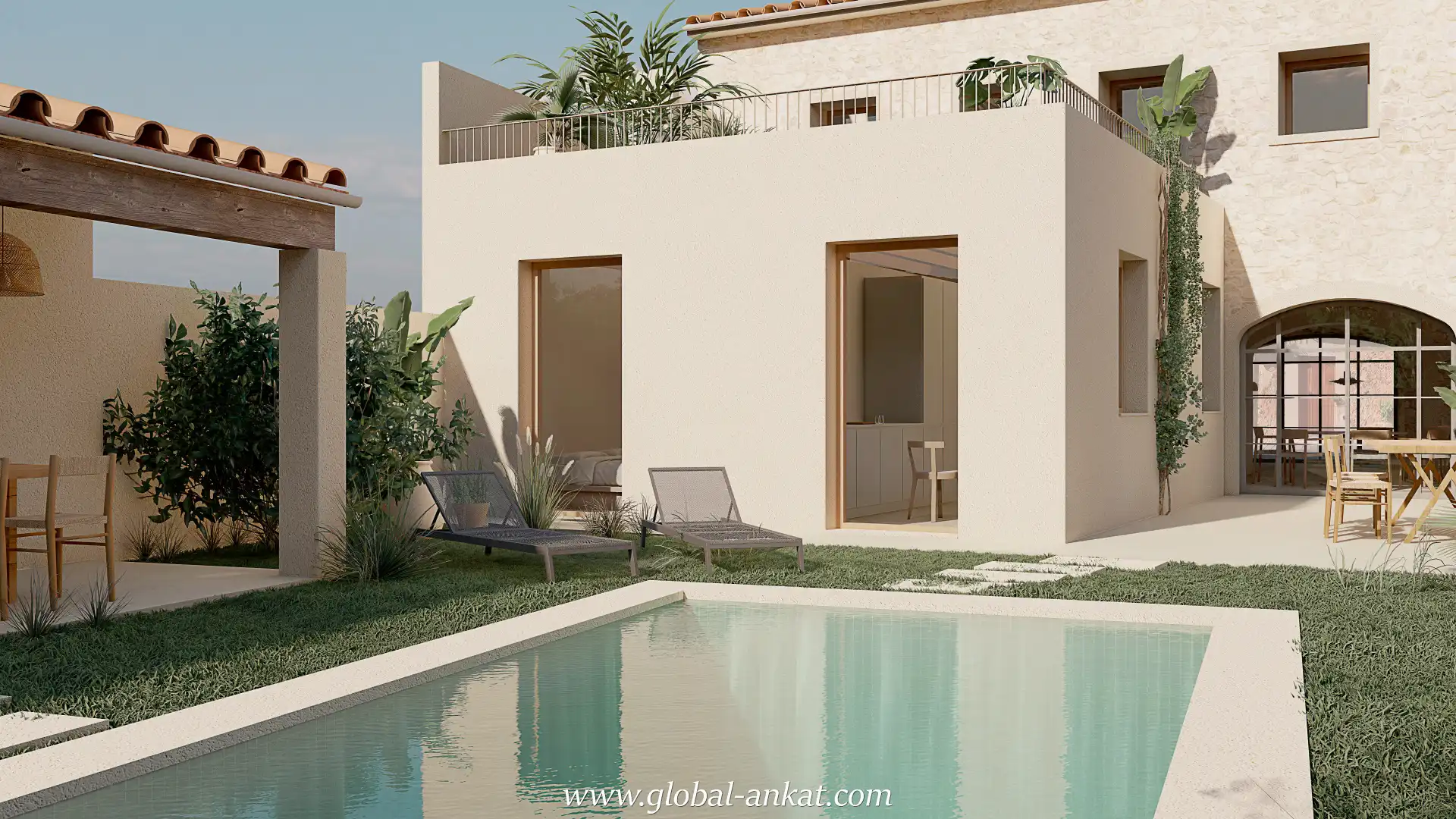 Vista exterior de Casa adosada en venta en Vilafranca de Bonany con Aire acondicionado, Jardín privado y Terraza