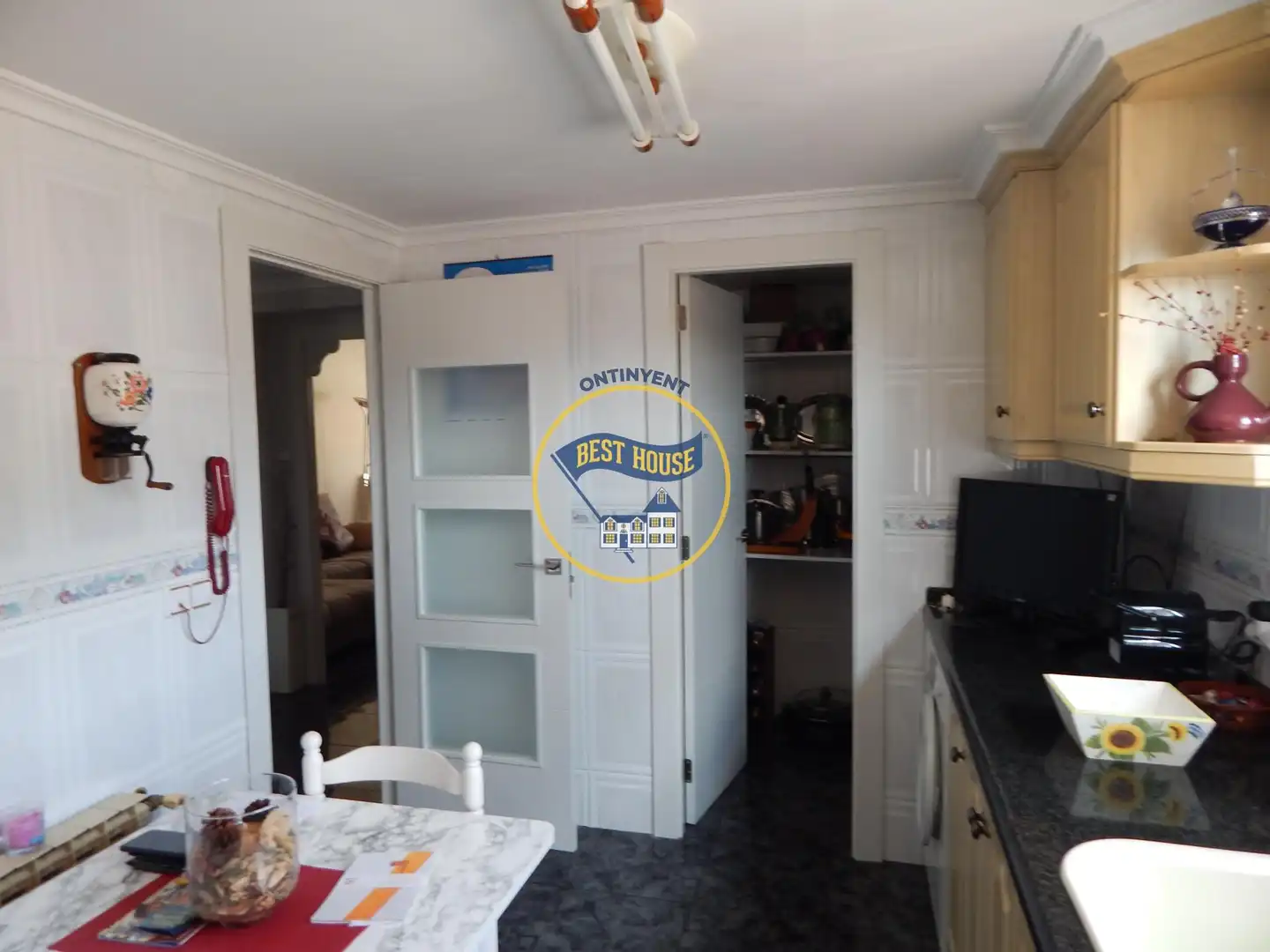 Küche von Wohnung zum Verkauf in Banyeres de Mariola mit Heizung, Abstellraum und Balkon