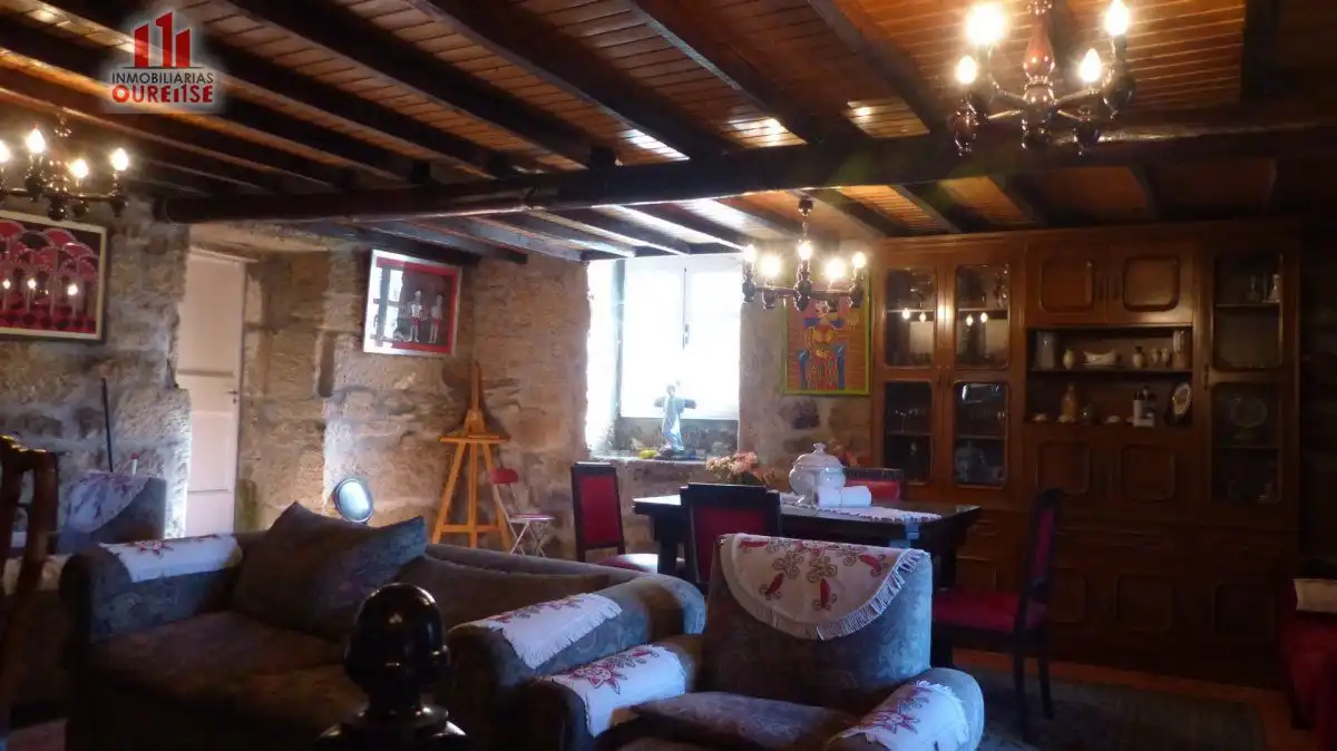 Sala de estar de Casa o chalet en venta en Allariz con Jardín privado, Terraza y Trastero