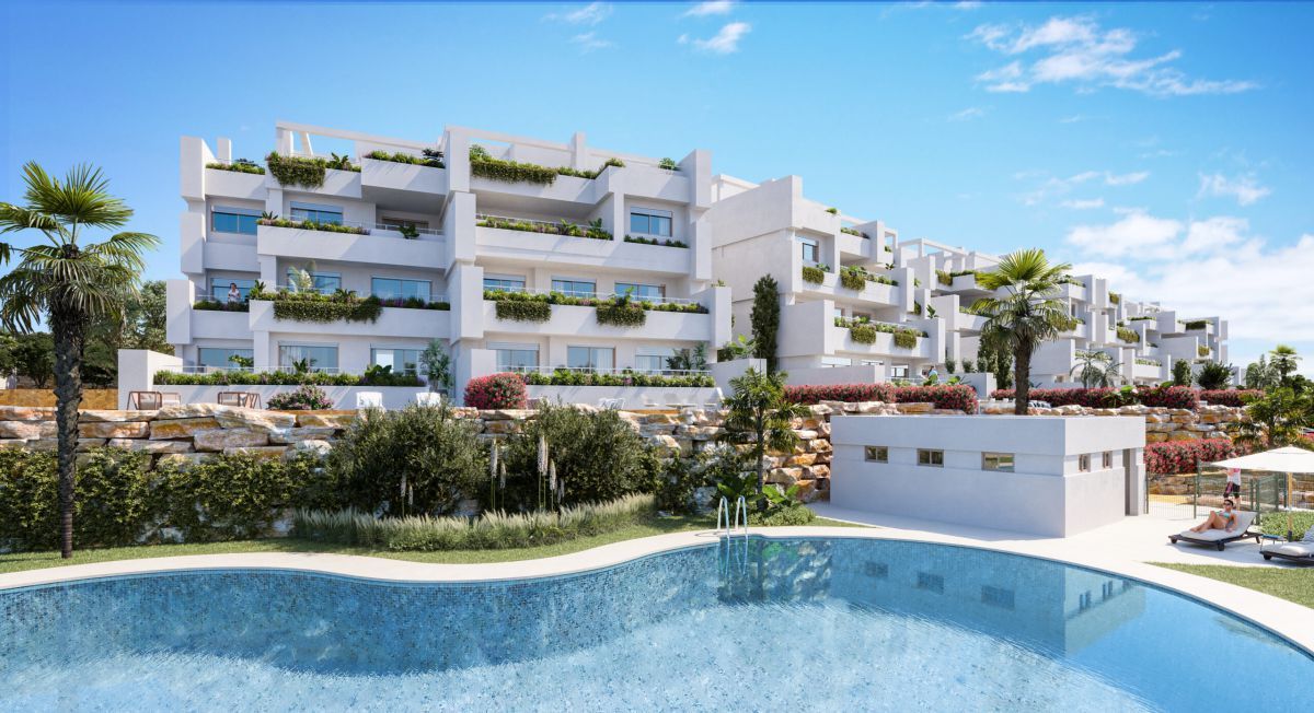 Jardí de Apartament de lloguer en Estepona amb Terrassa i Piscina comunitària