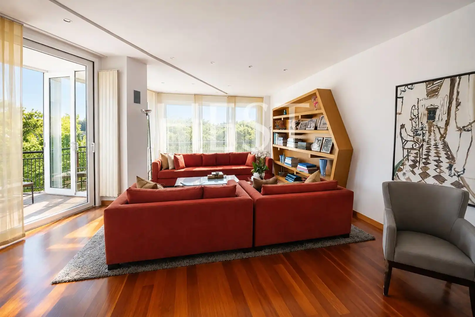 Sala de estar de Piso en venta en Barcelona con Aire acondicionado, Calefacción y Jardín privado