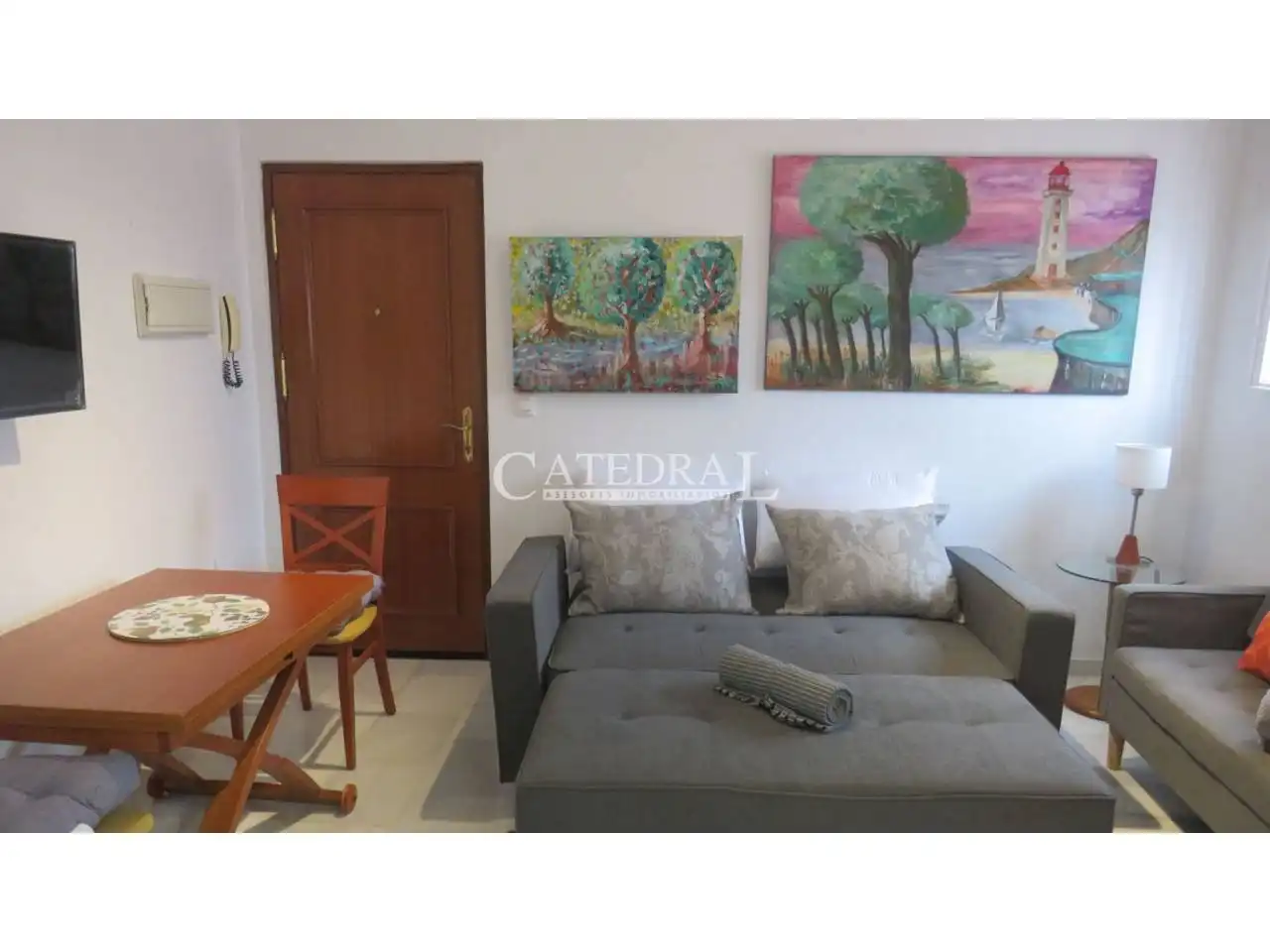 Dormitori de Apartament de lloguer en Sevilla amb Aire condicionat, Calefacció i Moblat