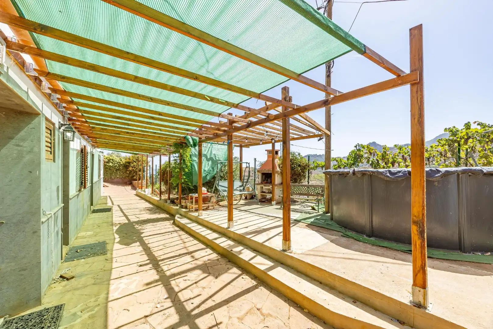 Jardín de Finca rústica en venta en Vega de San Mateo con Jardín privado, Terraza y Piscina