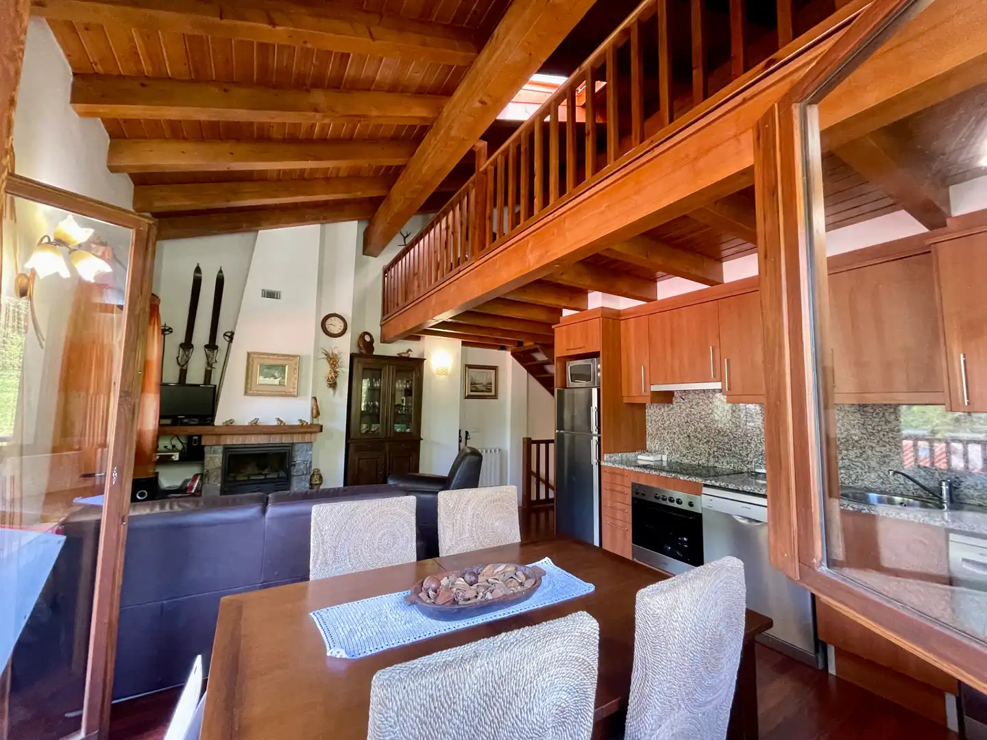 Dining room of Duplexes for sale in Setcases  with Heating, Parquet flooring and Furnished