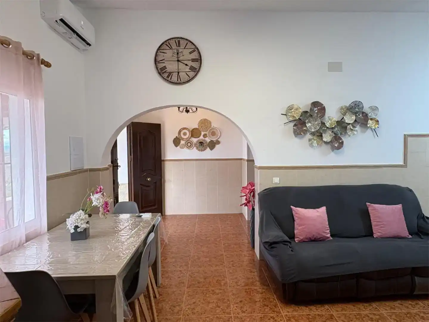 Sala de estar de Finca rústica de alquiler en Cómpeta, Málaga