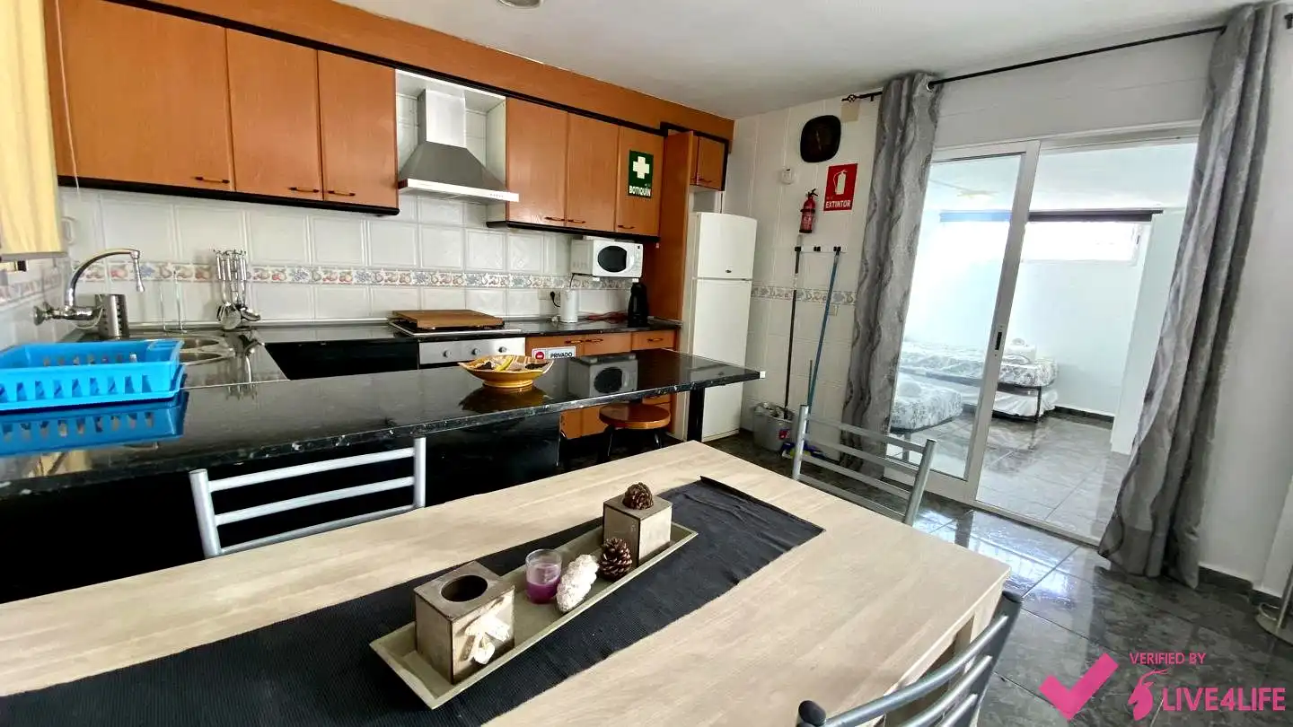 Kitchen of Attic for rent in Valencia  with Air Conditioner, Terrace and Furnished