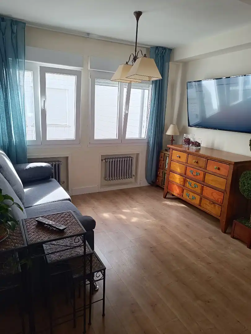 Living room of Flat for sale in Oviedo   with Heating, Parquet flooring and Storage room