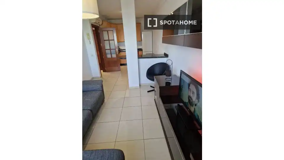 Sala de estar de Apartamento para compartir en San Cristóbal de la Laguna con Aire acondicionado, Terraza y Amueblado