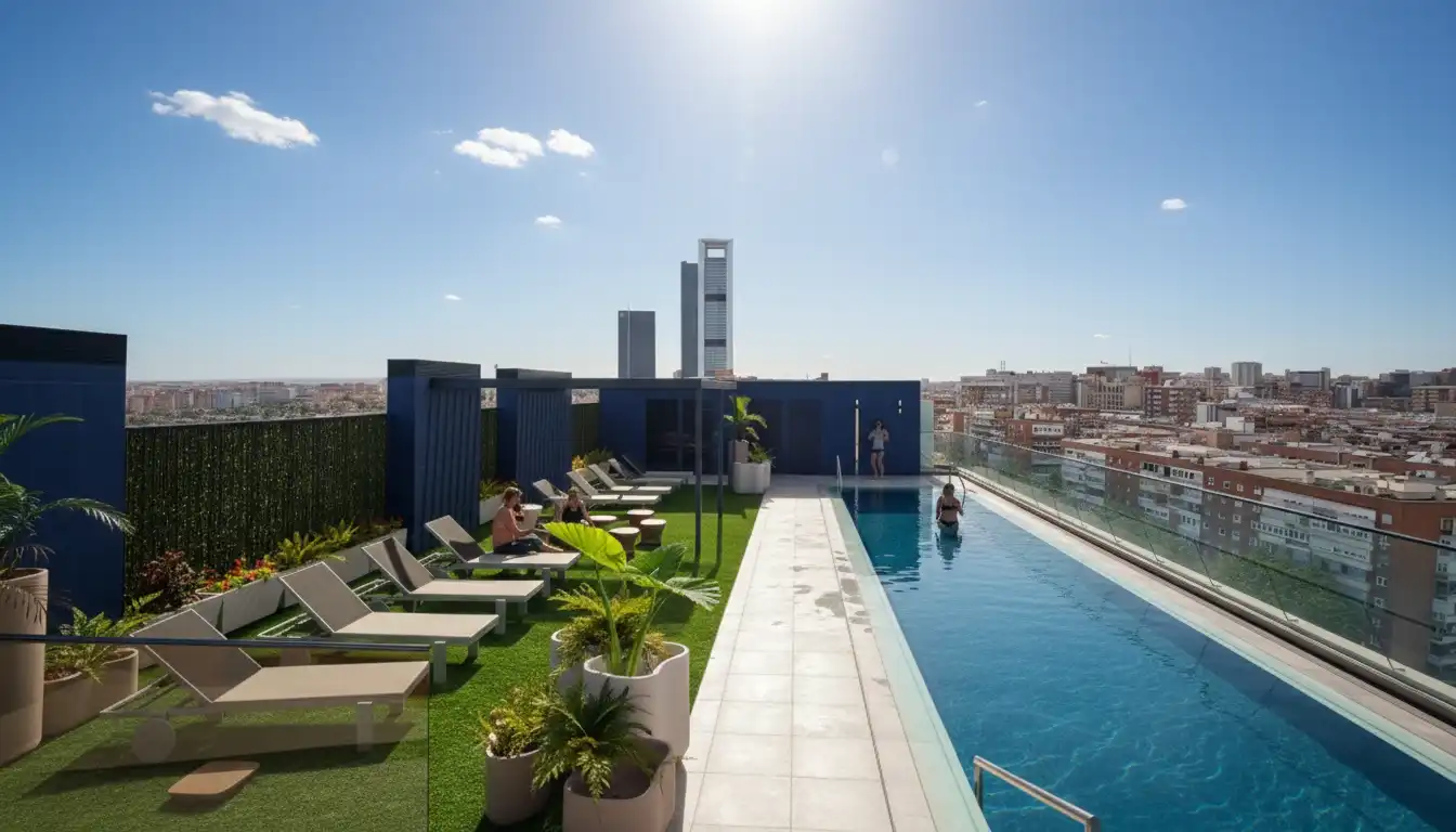 Swimming pool of Study for rent in Madrid  with Storage room