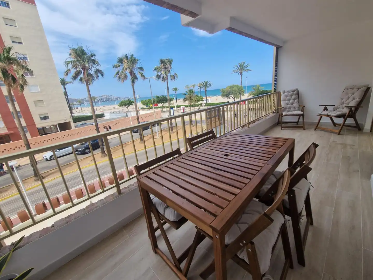 Terrace of Flat for rent in Cullera  with Private garden, Parquet flooring and Furnished