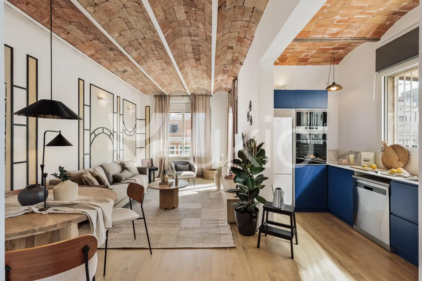 Sala d'estar de Apartament de lloguer en Barcelona amb Aire condicionat, Calefacció i Terrassa