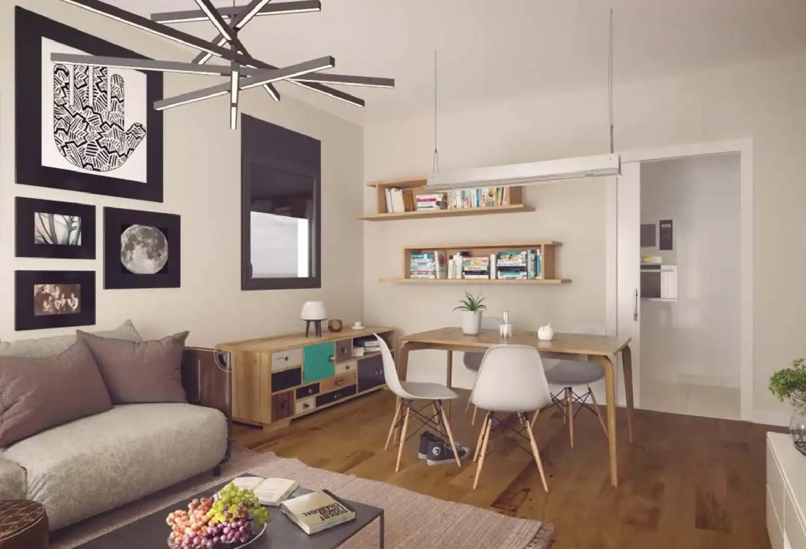 Sala de estar de Piso en venta en Castellar del Vallès con Calefacción, Jardín privado y Parquet