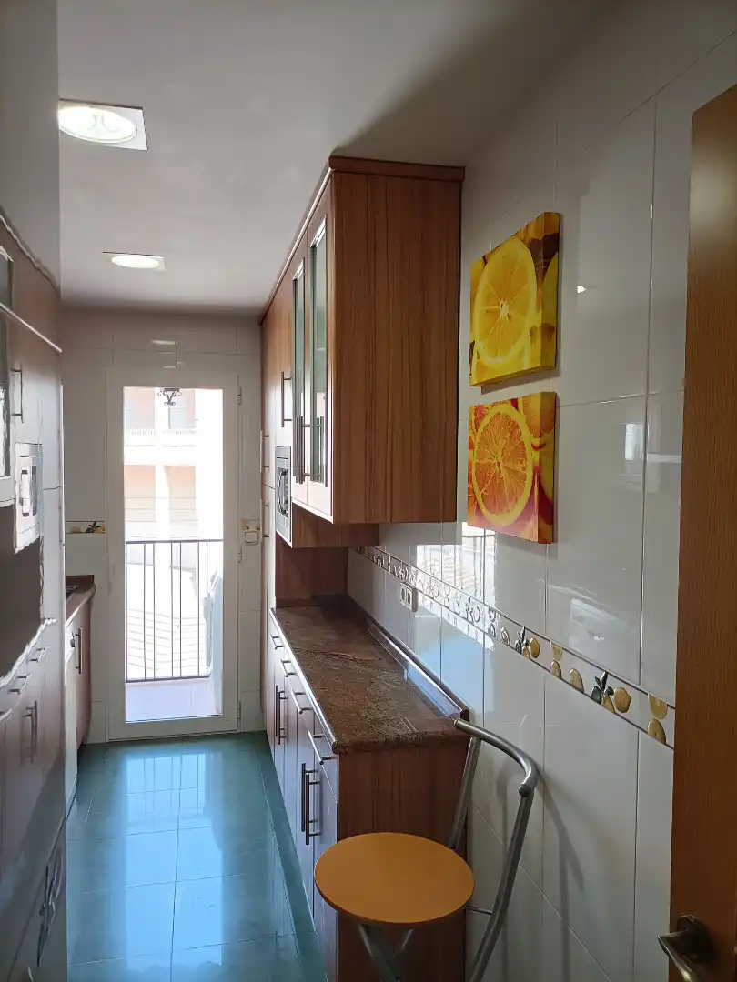 Kitchen of Flat for sale in Castellnovo  with Terrace, Furnished and Balcony