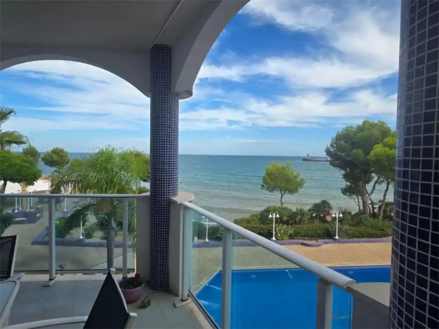 Schwimmbecken von Wohnung zum Verkauf in Alcanar mit Klimaanlage, Schwimmbad und Balkon