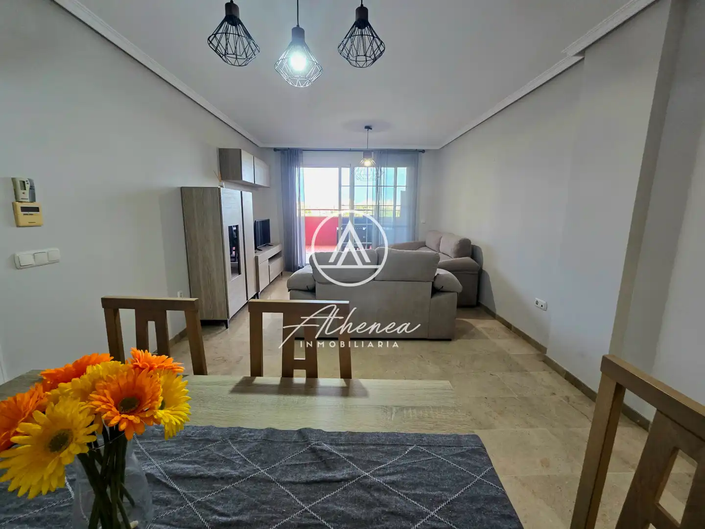 Sala de estar de Piso en venta en Roquetas de Mar con Aire acondicionado, Calefacción y Terraza