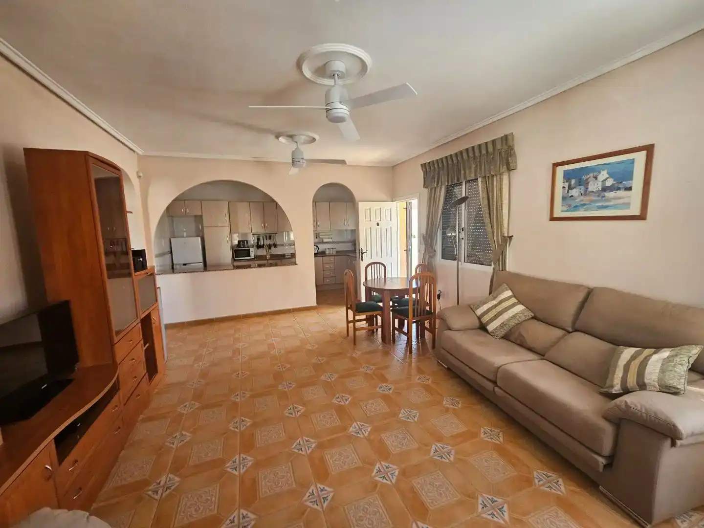 Sala d'estar de Casa o xalet en venda en Rojales amb Aire condicionat, Jardí privat i Piscina
