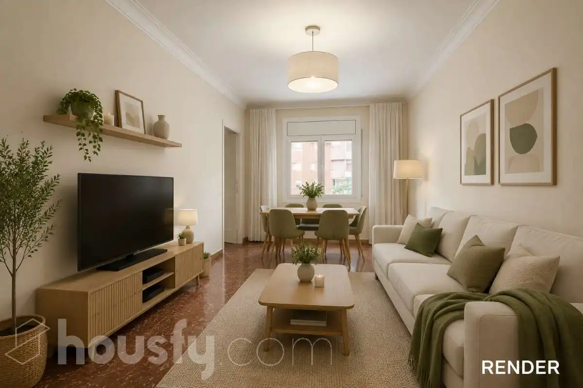 Sala de estar de Piso en venta en Barcelona