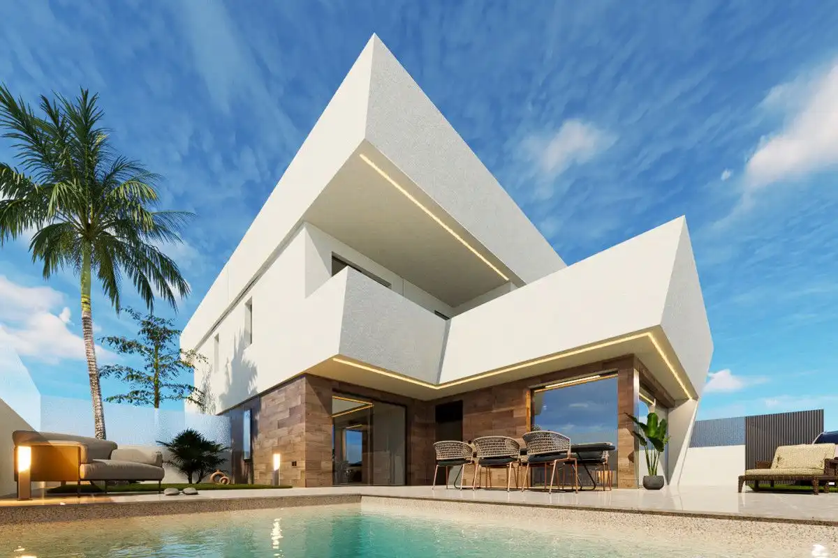 Vista exterior de Casa o chalet en venta en San Pedro del Pinatar con Piscina comunitaria