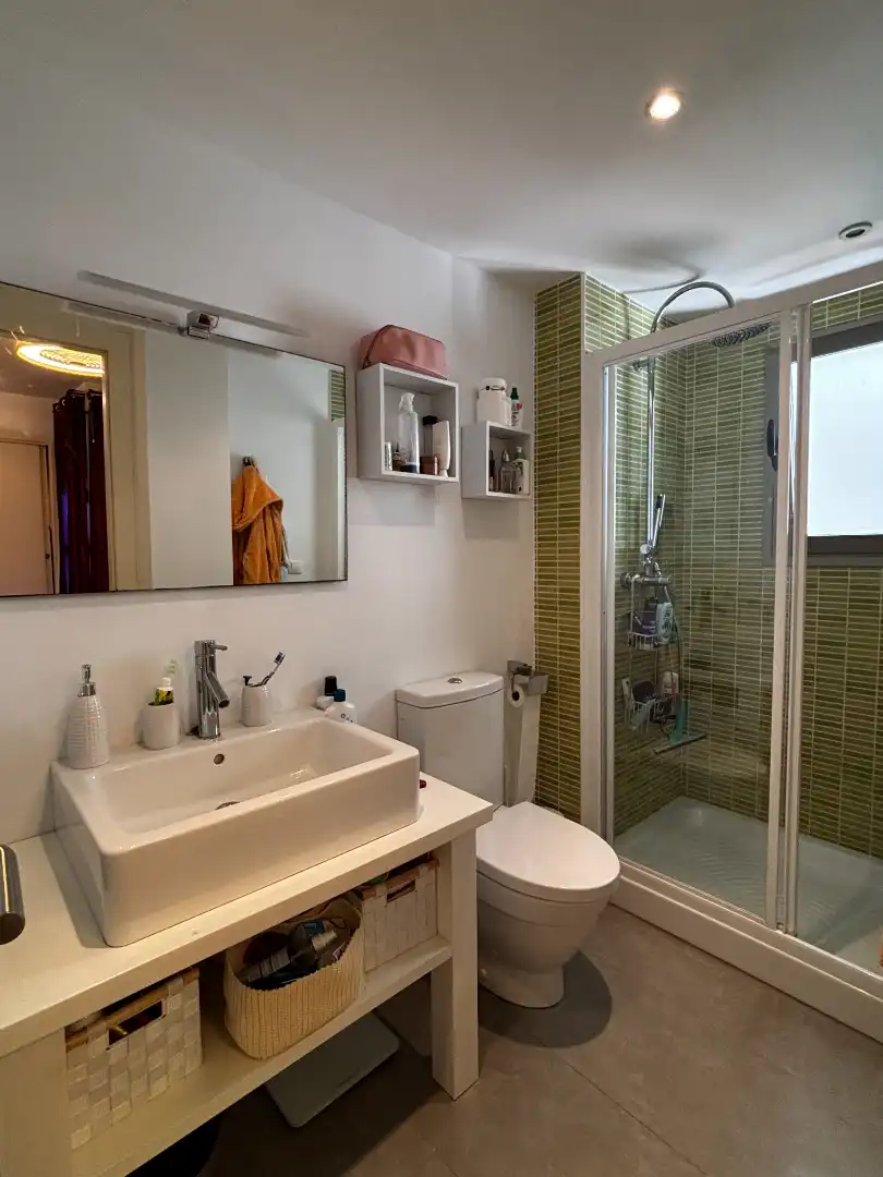 Badezimmer von Wohnung zur Miete in Sant Josep de sa Talaia mit Klimaanlage, Heizung und Privatgarten