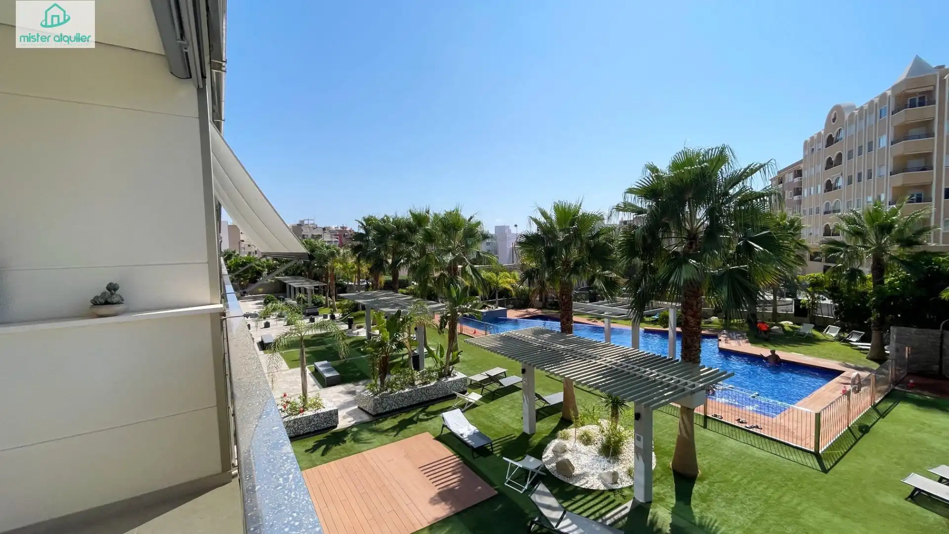 Terrace of Apartments for rent in El Campello  with Air Conditioner, Heating and Private garden