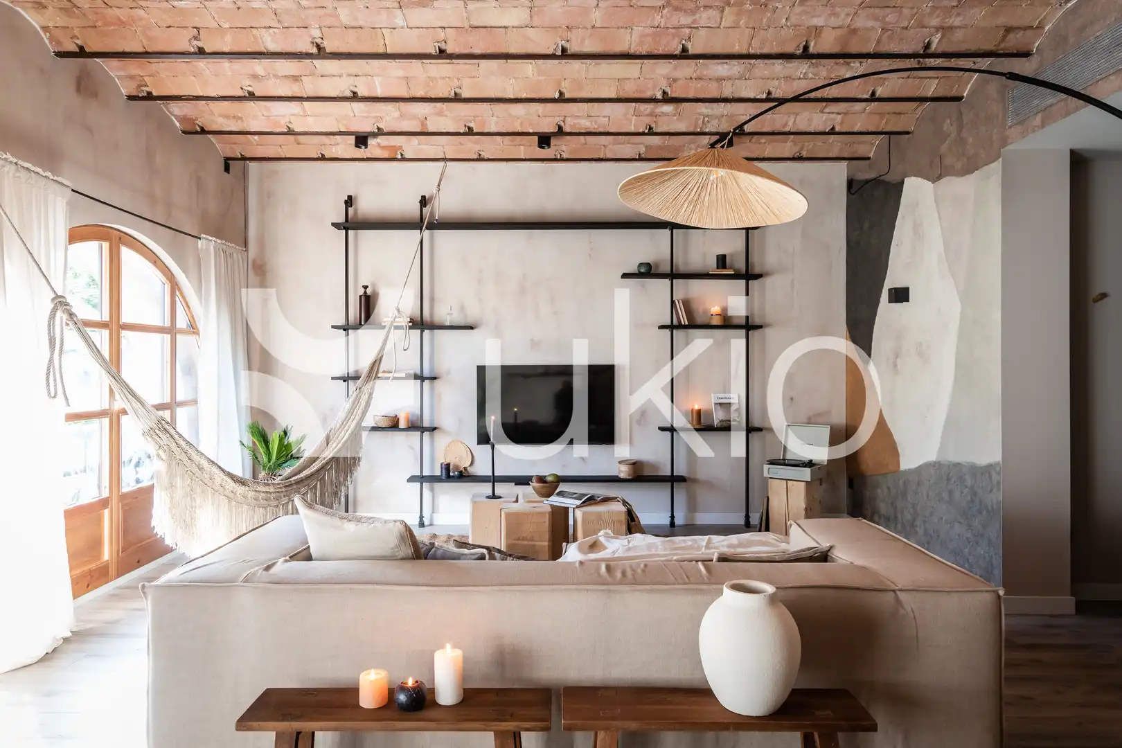 Sala d'estar de Apartament de lloguer en Barcelona amb Aire condicionat, Calefacció i Terrassa