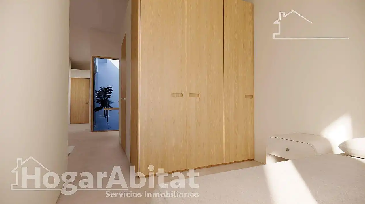 Schlafzimmer von Einfamilien-Reihenhaus zum Verkauf in Castellón de la Plana / Castelló de la Plana mit Klimaanlage und Heizung