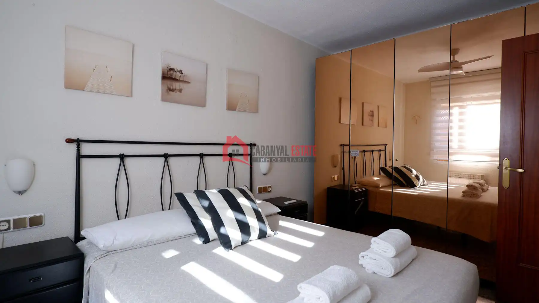 Schlafzimmer von Wohnungen zur Miete in Valencia mit Klimaanlage, Heizung und Möbliert
