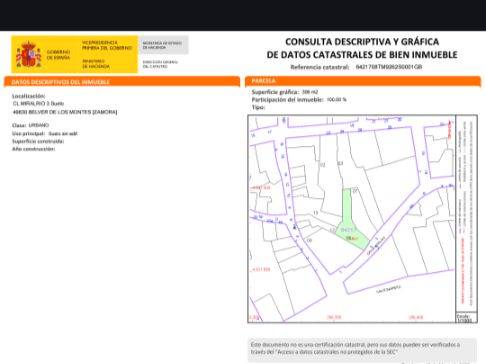 Terreno residencial en Venta en Calle Miralrío, 3 en Belver de los Montes