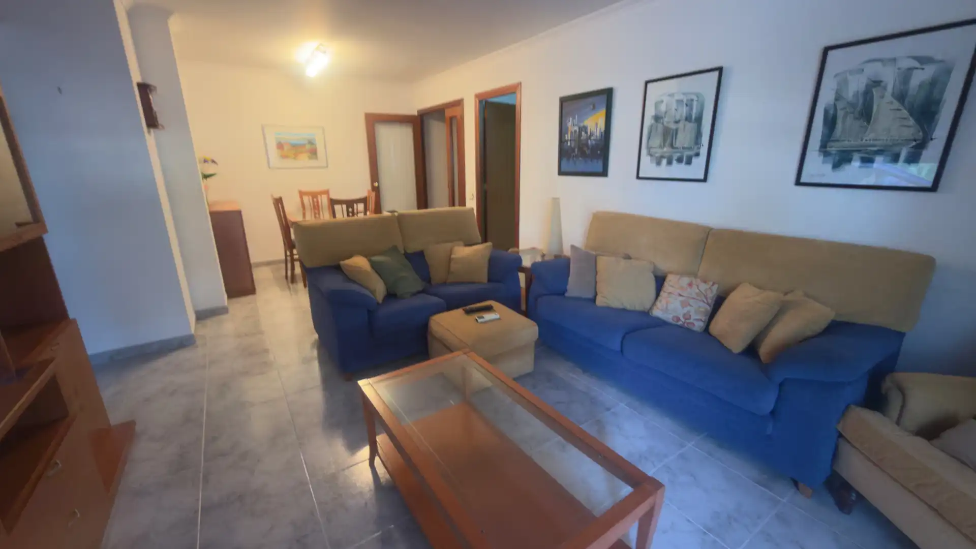 Sala d'estar de Pis de lloguer en Vilanova i la Geltrú amb Aire condicionat, Calefacció i Jardí privat