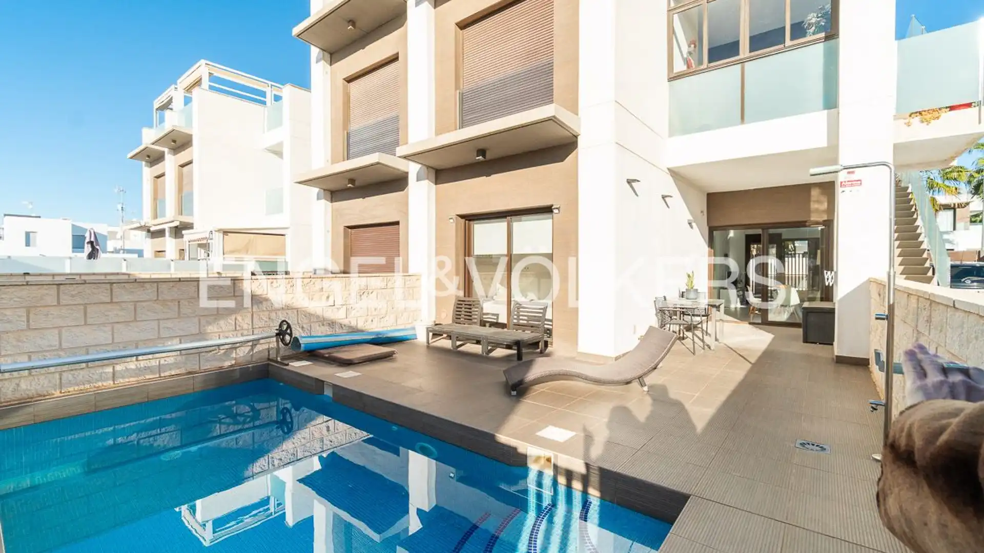 Swimming pool of Apartments for sale in Rojales  with Air Conditioner, Heating and Private garden