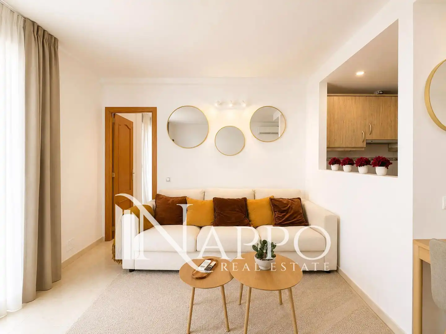 Sala d'estar de Pis de lloguer en  Palma de Mallorca amb Aire condicionat, Calefacció i Moblat