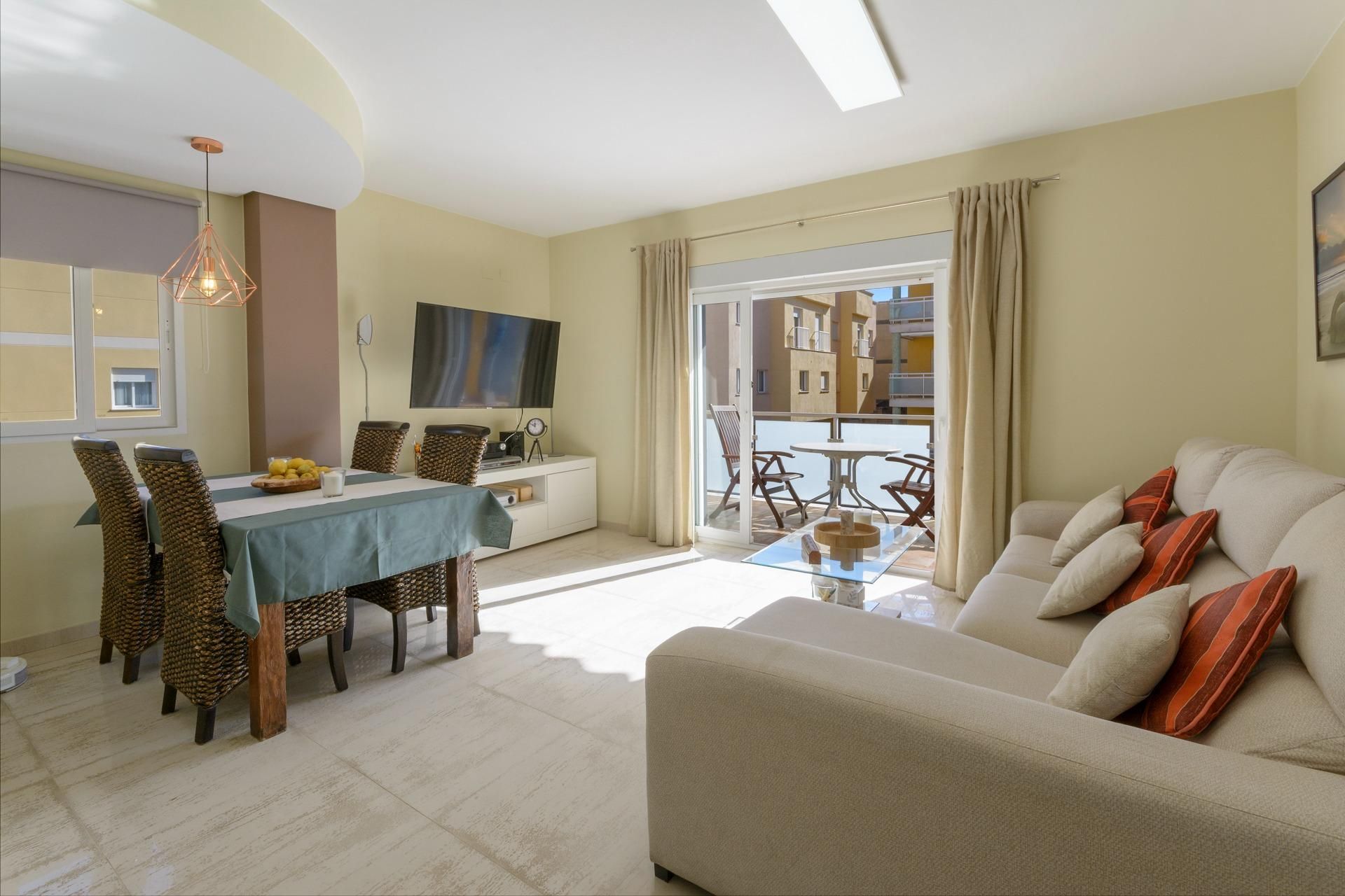 Sala de estar de Casa adosada en venta en Miramar con Aire acondicionado y Terraza