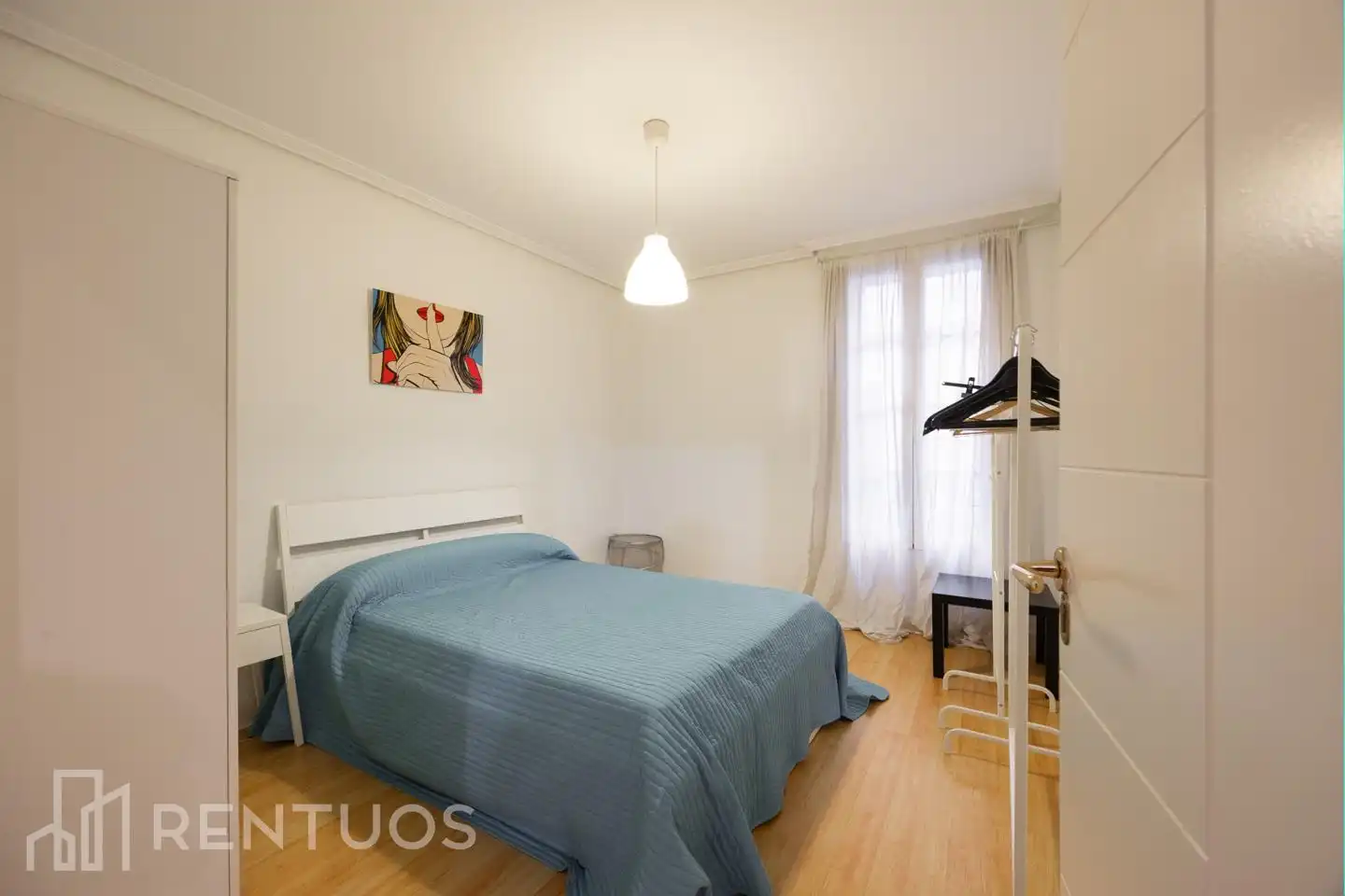 Schlafzimmer von Erdgeschoss zur Miete in Madrid mit Heizung und Möbliert