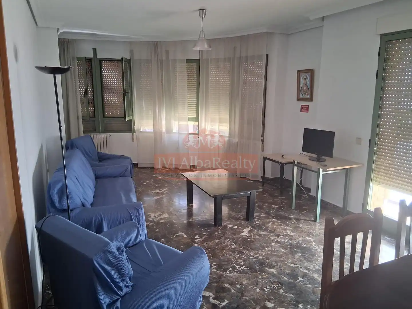 Sala d'estar de Pis de lloguer en Albacete amb Aire condicionat, Calefacció i Moblat