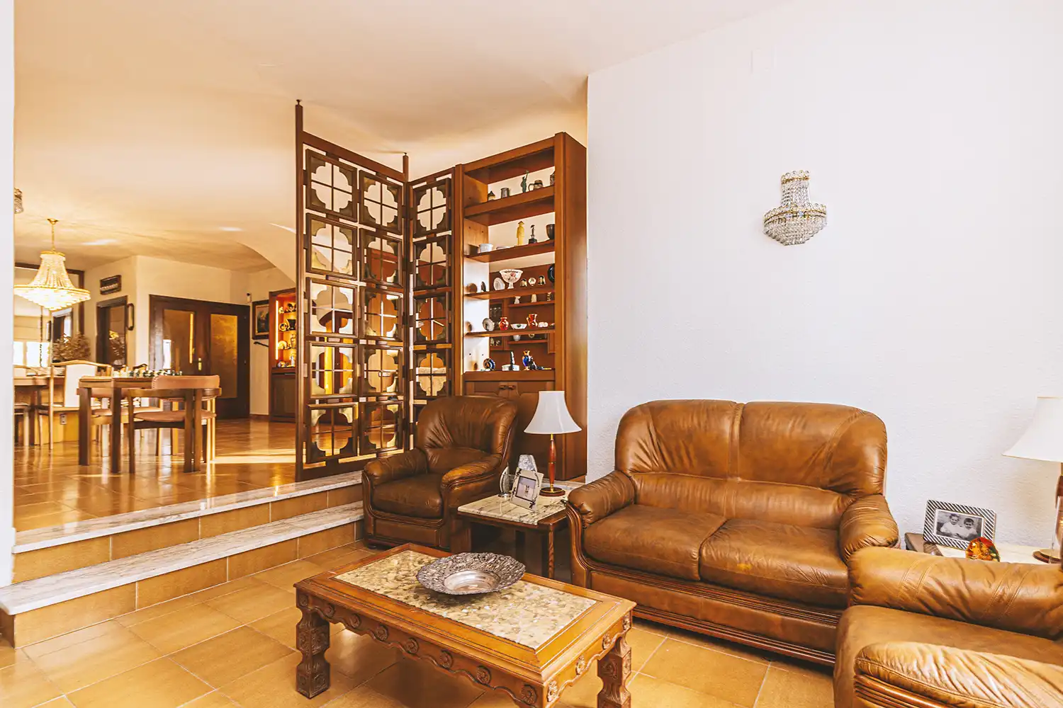 Sala d'estar de Casa o xalet en venda en Sant Pol de Mar amb Calefacció, Jardí privat i Terrassa