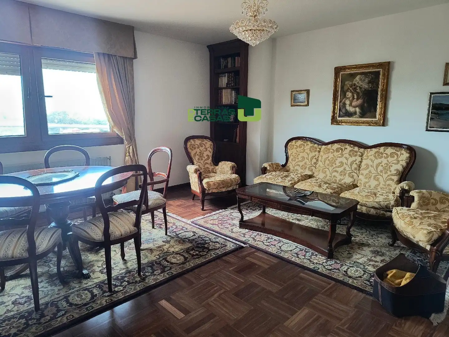 Sala d'estar de Pis de lloguer en Pontevedra Capital  amb Calefacció i Moblat