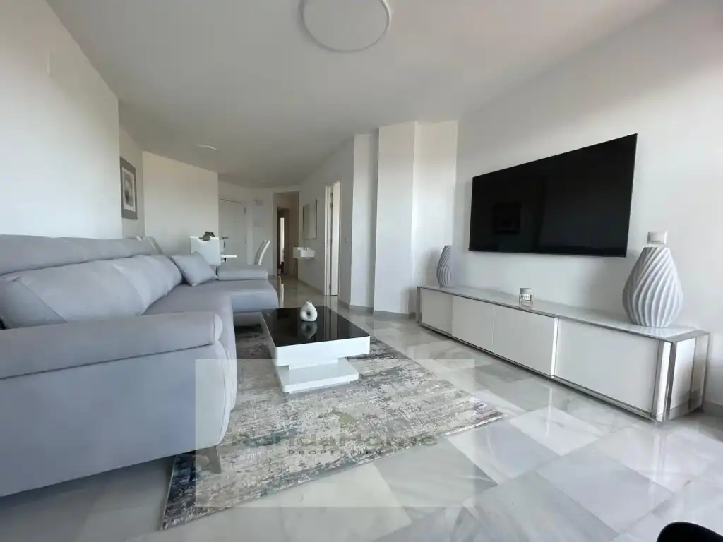 Sala de estar de Piso de alquiler en Mijas con Terraza y Amueblado